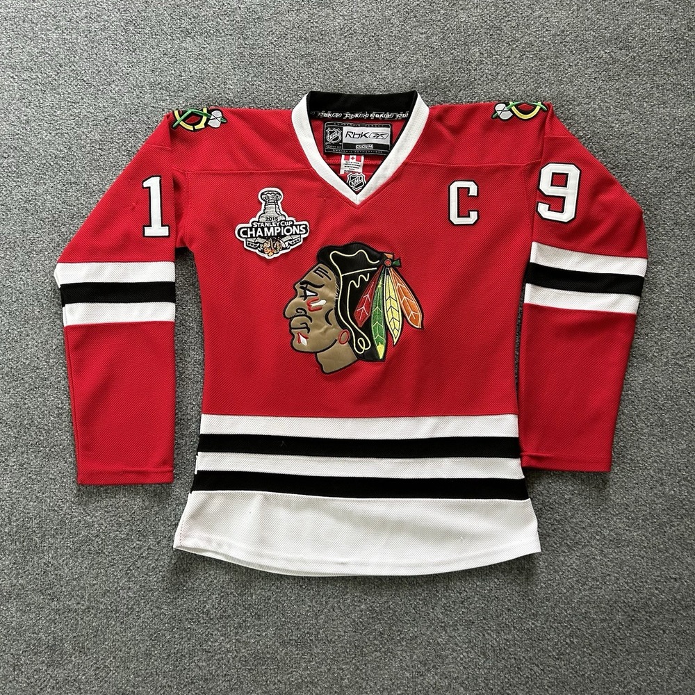 Chicago Blackhawks Jersey Women Medium CCM Reebok NHL Toews Stanley Cup Signed